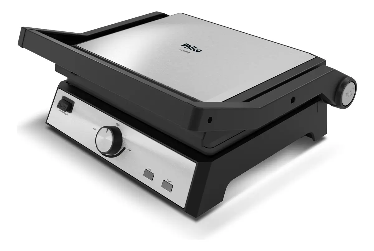 Grill E Sanduicheira 2 Em 1 Chapa Com Abertura 180° Pgr50a Philco Cor Preto